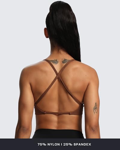 Image of Aoxjox Women's Workout Sports Bras Fitness Metamorph Sienna Twist Bra Yoga Crop Tank