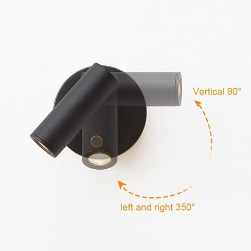Lámparas de pared duraderas con acabado resistente de rotación libre y control táctil suave 3