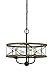 Cal Lighting FX-3685-3 40W X 3 Modica Metal Pendant Fixture (Edison Bulbs Not Included), Distress Ivory/Iron, 16.00x16.00x16.00