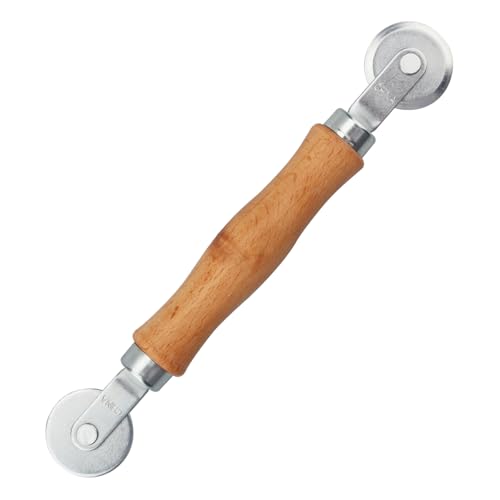 P 7505 Screen Rolling Tool for Installing Window and Door Screens, Spline Roller with Wood Handle & Steel Bearing Wheel, Professional Window and Door Screen Tools (1 Pack)
