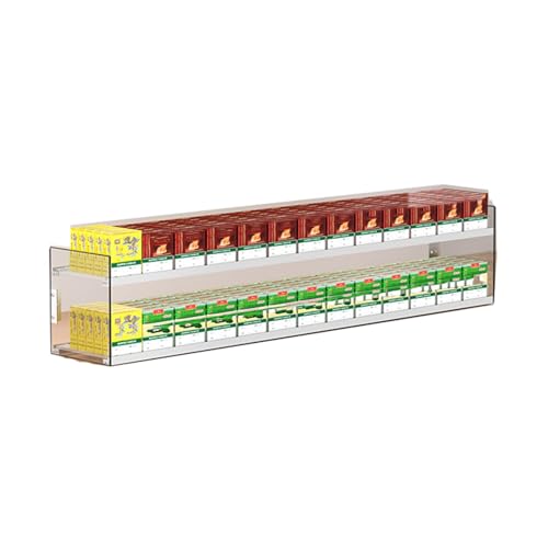 Vitrina acrílica transparente para cigarrillos de varios niveles con 6 niveles y 9 columnas, soporte de mostrador al por menor y estante de venta nizado para tiendas