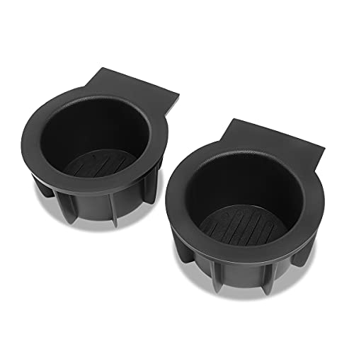 Auto Dynasty 2pcs Front Center Floor Console Cup Holder Inserts Replacement for Ford Expedition F150 Lobo Lincoln Mark LT Navigator