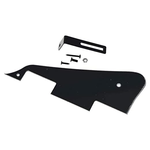 Dopro Golpeador de guitarra de 3 capas, color negro con soporte negro para Epiphone Les Paul