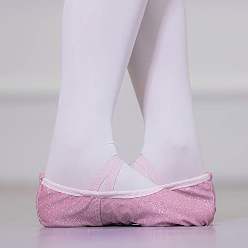 Girls Ballet Shoes Glitter Split-Sole Dance Slippers Toddler Kid Practice Flats Girls Slip On Dress Shoes3