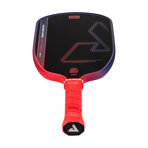 Image of JOOLA Agassi Edge Heat Vision 16mm Pickleball Paddle - Ignite Blaze Red (Global)