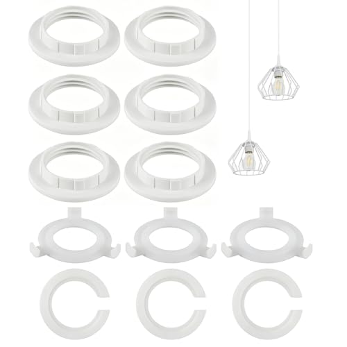 12 Pcs Lampshade Reducer Rings E27 to E14 Converter Ring