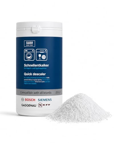 ILHAN GLOBAL TRADE Quick Descaler 250 gr Compatible with Bosch Neff Siemens Washing and Dishwasher Descaler 0311506 Washing and Dishwasher Cleaner Anti Limescale