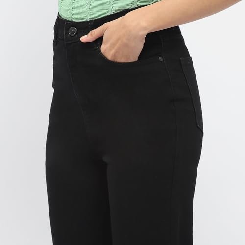 Image of Madame Solid Wide Leg Jeans