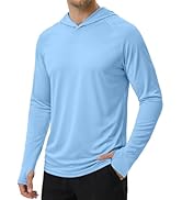 KINSWT Men's UPF 50+ Sun Protection Hoodie Shirts Long Sleeve Hiking Fishing Lightweight SPF UV S...