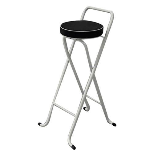 YHKJLYH Taburete de Bar Plegable de Cocina con Respaldo y reposapiés, Silla Plegable portátil de Altura de mostrador, Taburete Alto Acolchado Resistente, Capacidad de 220 LB para Cocina, Comedor, ho