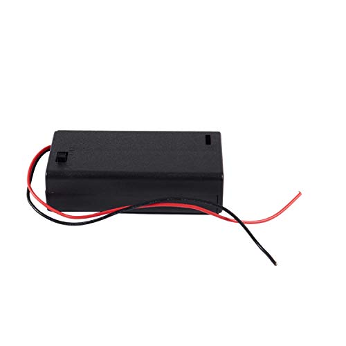 OVBBESS 2 x AA 3 V Batterij Houder Case Box Slot Bedrade AAN/UIT Schakelaar w Cover - Afbeelding 5