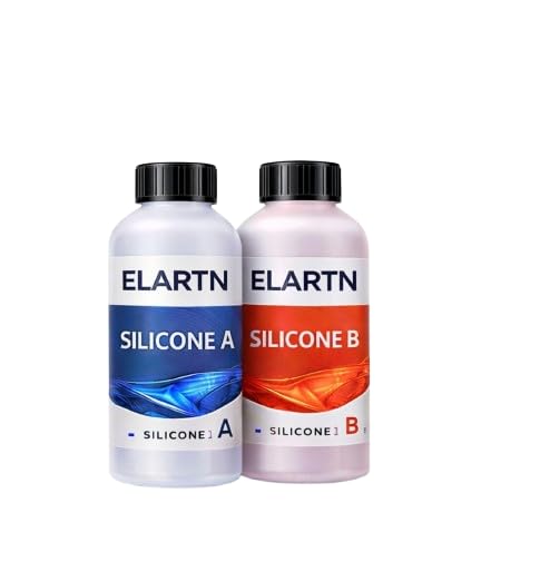 ELARTN Liquid Silicone Rubber for Art & Craft 400g, 1:1 Mixing Ratio, Flexible Mold Making Silicone for Resin Casting, DIY Crafts, Detailed & Durable Molds-image-4