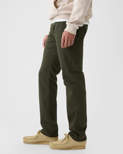 Image of Gap Men Straight Fit Mid Rise Mid Washed Denim Jeans
