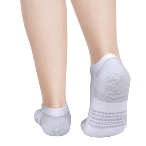 Men's Ankle Socks Moisture Wicking Low Cut Athletic Socks Breathable Cotton Cushioned Running Socks For Men, 5 Pairs4