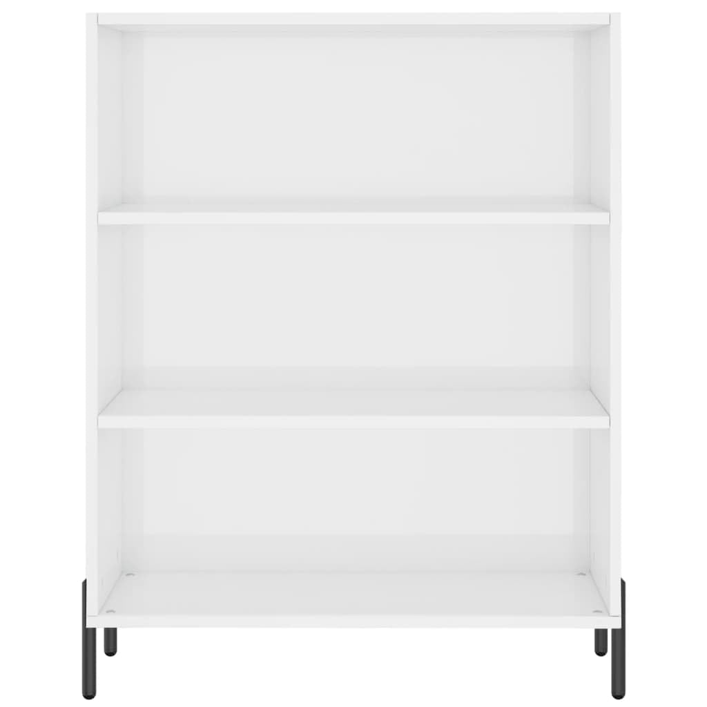 Gecheer Librería, estantería, estantería, librería moderna, librería para salón, librería estantería, librería baja de 3 estantes, estantería de 3 estantes, color blanco brillante, 69,5 x 32,5 x 90