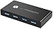 4 Porte USB 3.0 Switch per 2 PC, Commutatore USB 2 Ingressi 4 Uscite con 2 Cavi USB per Mouse, Tastiera, Scanner, Stampante, Hard Drive