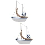 Modèle de voilier méditerranéen - parfait pour le bureau, l'entreprise, le café, le bar, la à coucher, la d'enfants et plus , décoration sur le thème côtier, décoration de bateau à voile en bois