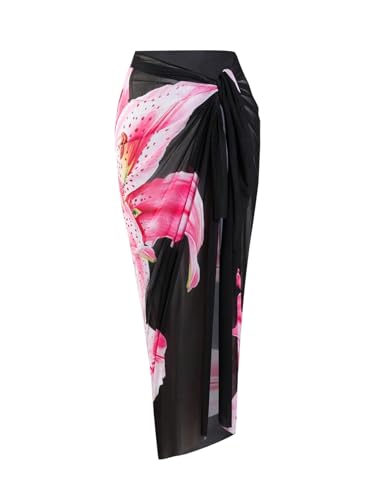 10 Best Sarong Cover-Ups That Elevate Your Beach Style Effortlessly 3 Floerns Women's Plus Size Floral Swimsuit Cover Up