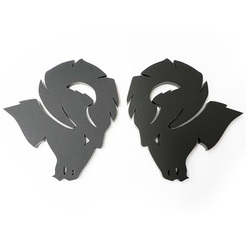 Factotum MotorSports Custom Emblem for Ram 1500 2500 3500 Fender badge Hellcat Style Head,Matte Black
