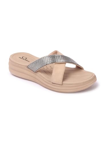 Carlton London Women Sandal,Beige,UK-3