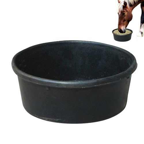 Bac Alimentaire en Caoutchouc | Seau d'alimentation Bétail 4 litres Anti-dérapant | Abreuvoir et Bac à Poussière pour Animaux de Ferme | Poule Chat Canard Chèvre et...