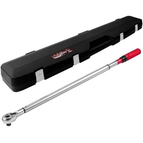 Image of Hairich 3 /4-Inch Drive Click Torque Wrench, Dual-Direction Adjustable 48 tooth 100-700ft.lb /136-949Nm, Professional Inch Pound Torque Wrench, for Maintenance Tool and Product Assembly