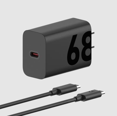 Image of Original Motorola 68W Fast Charger USB-C PD Rapid Charging Adapter with C to C for Moto Edge 60 Fusion, 60 Pro, 60 Stylus, Edge 60 /70 /50, G57 / 67 / G86 / G45 Power, Raze 60 /Ultra (1YEARWARRANTY)