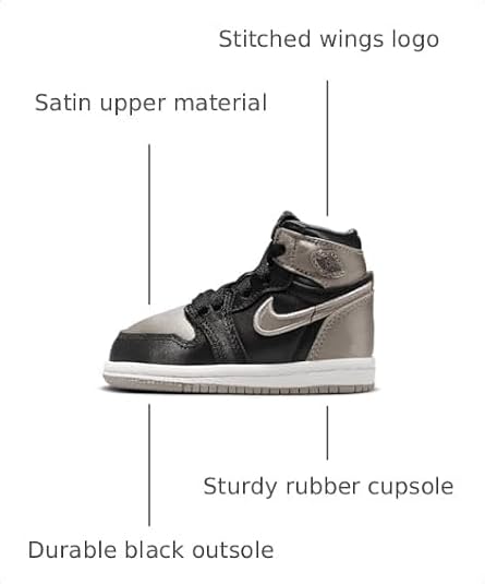 Kids' Air Jordan 1 Retro High OG Satin Shadow (TD)