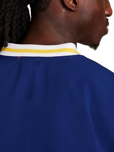 Image of Champion Men's Lightweight V-Neck Woven Pullover, Standard Fit, Script Logo