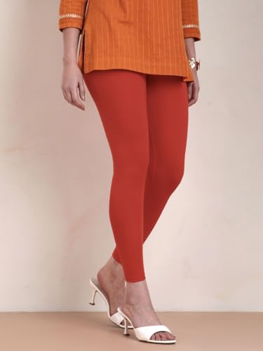 Image of TWIN BIRDS Tailored Cut & Classic Fit Stretchable Viscose Elasthane Fabric Ankle Length Leggings for Women