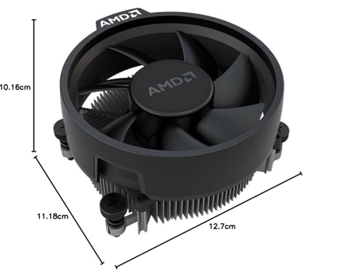 AMD Wraith Stealth Socket AM4 4-Pin Connector CPU Cooler with Aluminum Heatsink & 3.93-Inch Fan (Slim)