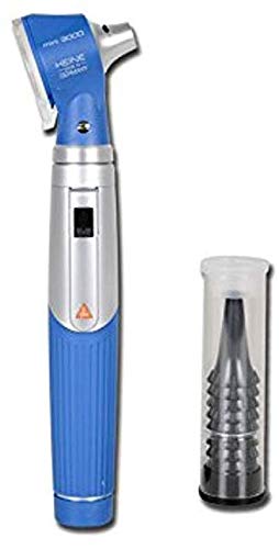 Otoscopio Heine Mini 3000 Iluminación de luz halógena – Mango a pilas – Color azul – D-001.70.210