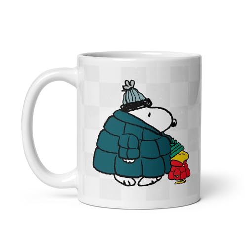 Taza Peanuts Snoopy y Woodstock Blanca miniatura 1