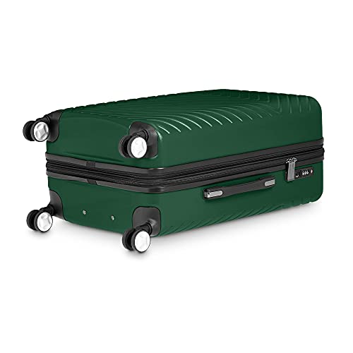 AmazonBasics 3 Piece Geometric Hard Shell Expandable Luggage Set