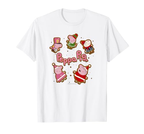 T-shirt Peppa Pig Christmas Gingerbread haut festif enfant rouge