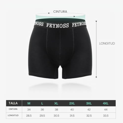 Boxer hombre de algodon sin etiquetas para evitar rozaduras pack de 10 5