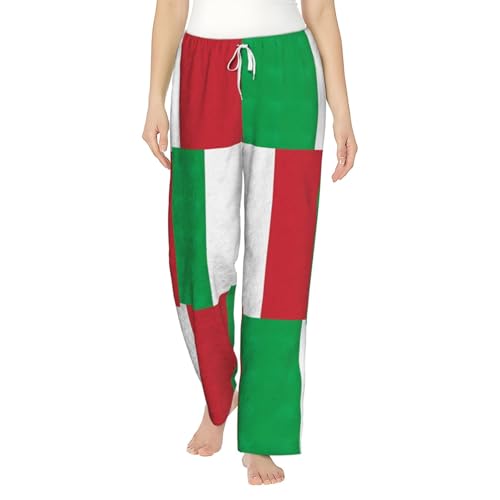Pantalon de pyjama Italie femme flanelle fini le froid nocturne grâce au cordon réglable