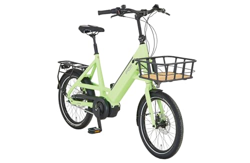 Prophete URBANICER 3.0 Urban Kompakt-E-Bike 20' – AEG 250W Mittelmotor, 110 km Reichweite, Shimano 7-Gang, Hydraulische Scheibenbremsen, LED-Beleuchtung, Integrierter Li-Ion Akku, Grau