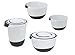 Rührschüssel Set - 4-teilig - Kunststoff Schüssel mit rutschfestem Boden und Deckel - Spülmaschinenfest
