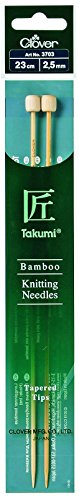 Clover Takumi Bamboo: Knitting Pins: Single Ended: 23cm x 2.50mm (3)