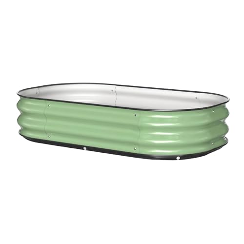 Jardinera metálica grande para jardinería doméstica con drenaje de agua integrado