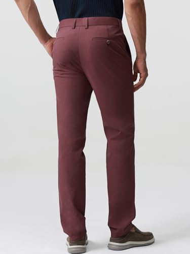 Men's Straight Fit Casual Pants 32" Inseam 173GSM Comfort Flat Front Water Repellent UPF 502