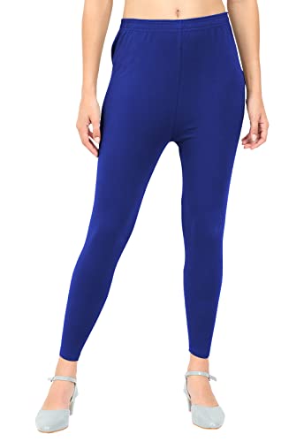 Image of POPOLO Women's Super Soft Ankle Length Cotton Lycra Solid Stretchable Legging