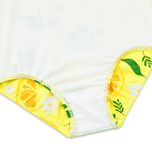 Image of Girls Swimsuit One Piece Bathing Suit with Adjustable Straps Cute Little Kids Swimming Suits Beach Swimwear 4T-12