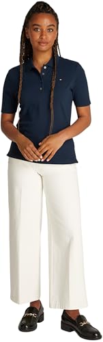 Tommy Hilfiger Damen Poloshirt Kurzarm 1985 Pique Regular Fit, Blau (Dark Blue), 2XL 3
