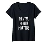 Photo Gallery donna mental health matters awareness month gift for men and women maglietta con collo a v Photo Gallery donna mental health matters awareness month gift for men and women maglietta con collo a v