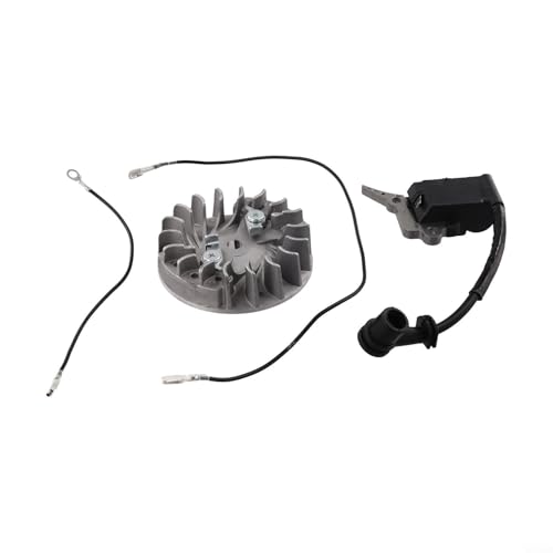 Kit de volante e encendido para motosierra de 25 cc, para modelos de sierra de mano simple de 12 pulgadas, incluye dispositivo de encendido y volante - plata y negro