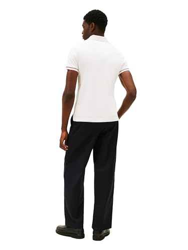 Image of Tommy Hilfiger Men's Short Sleeve Casual Polo Shirts in Slim Fit with Liquid Cotton and Cuff Designs