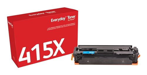 Toner Everyday Cyan Compatible avec HP 415X (W2031X), Grande capacité