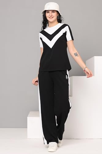 Image of Women's Activewear Set | Stylish Two Piece Track Suit with Printed Top & Jogger Pants | Ideal for Sports, Gym & Casual Outfits